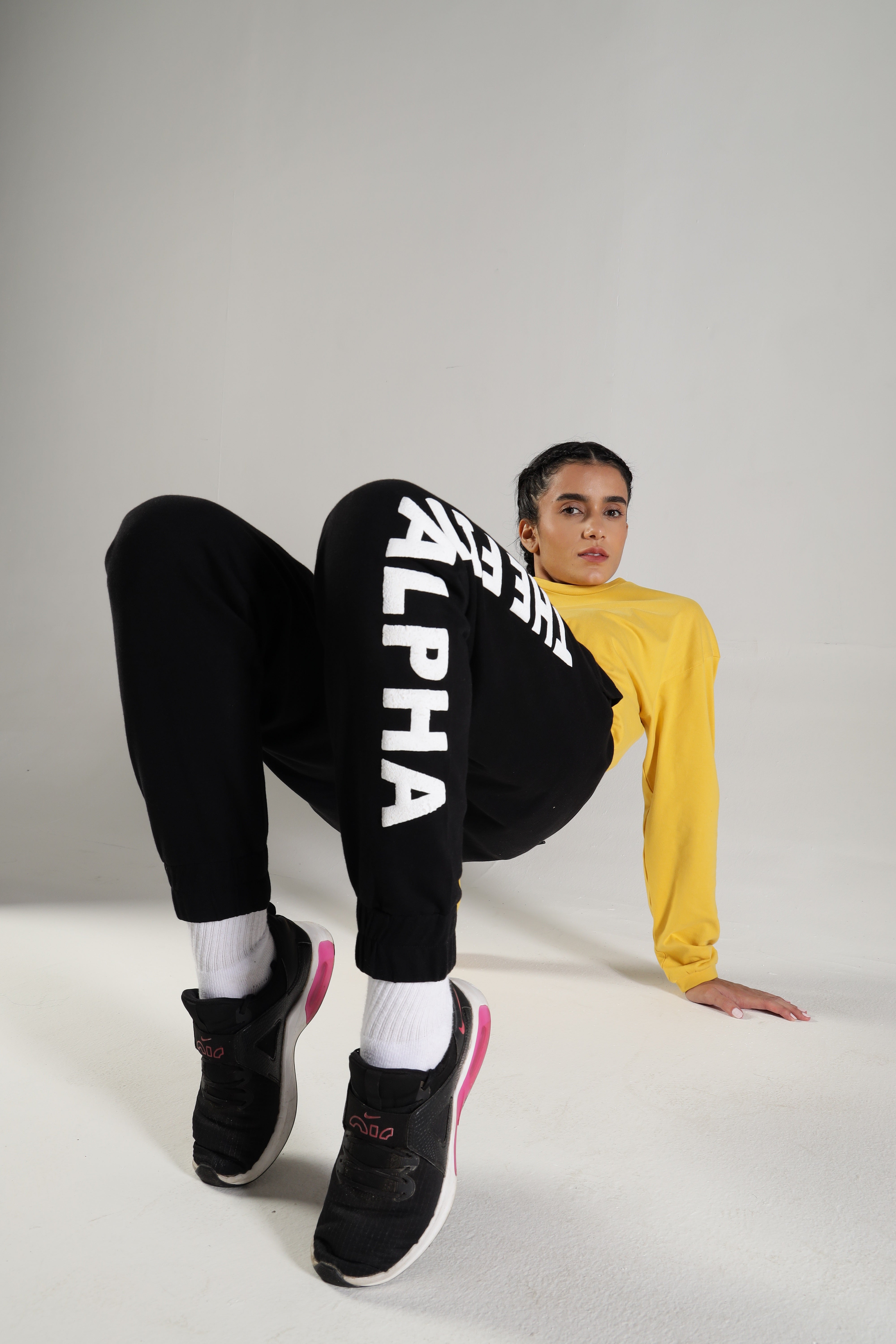 Cotton Terry Unisex Joggers - Black