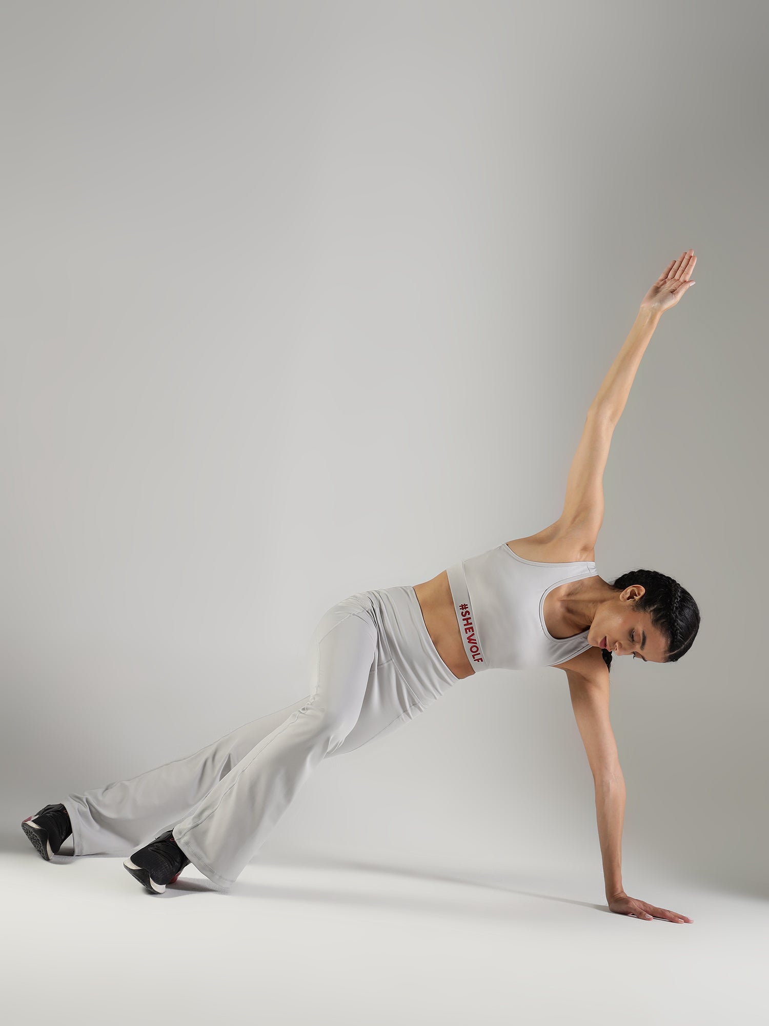 Shewolf Flare Pants - Grey