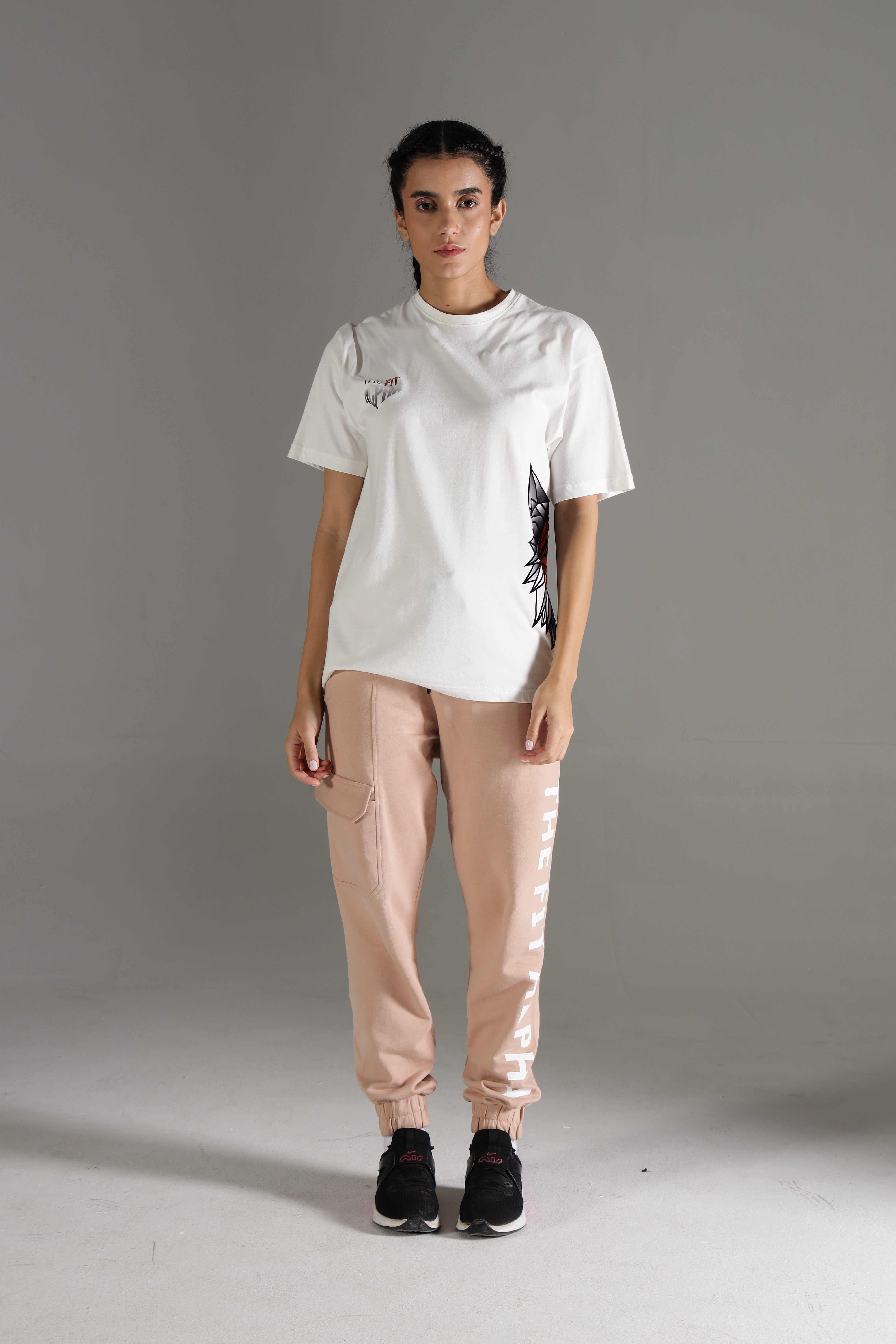 Cotton Terry Unisex Joggers - Peach
