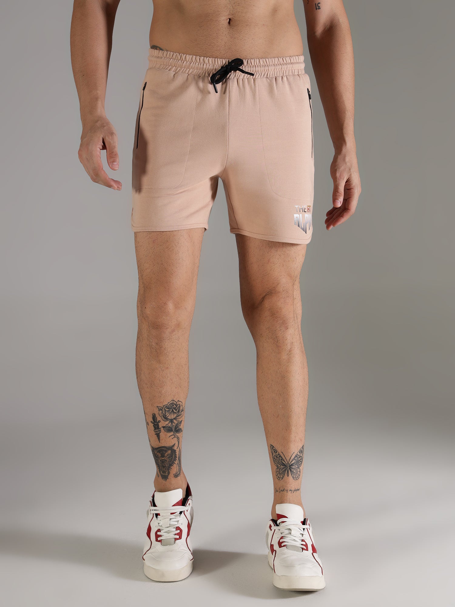 Cotton Terry Unisex Shorts - Peach