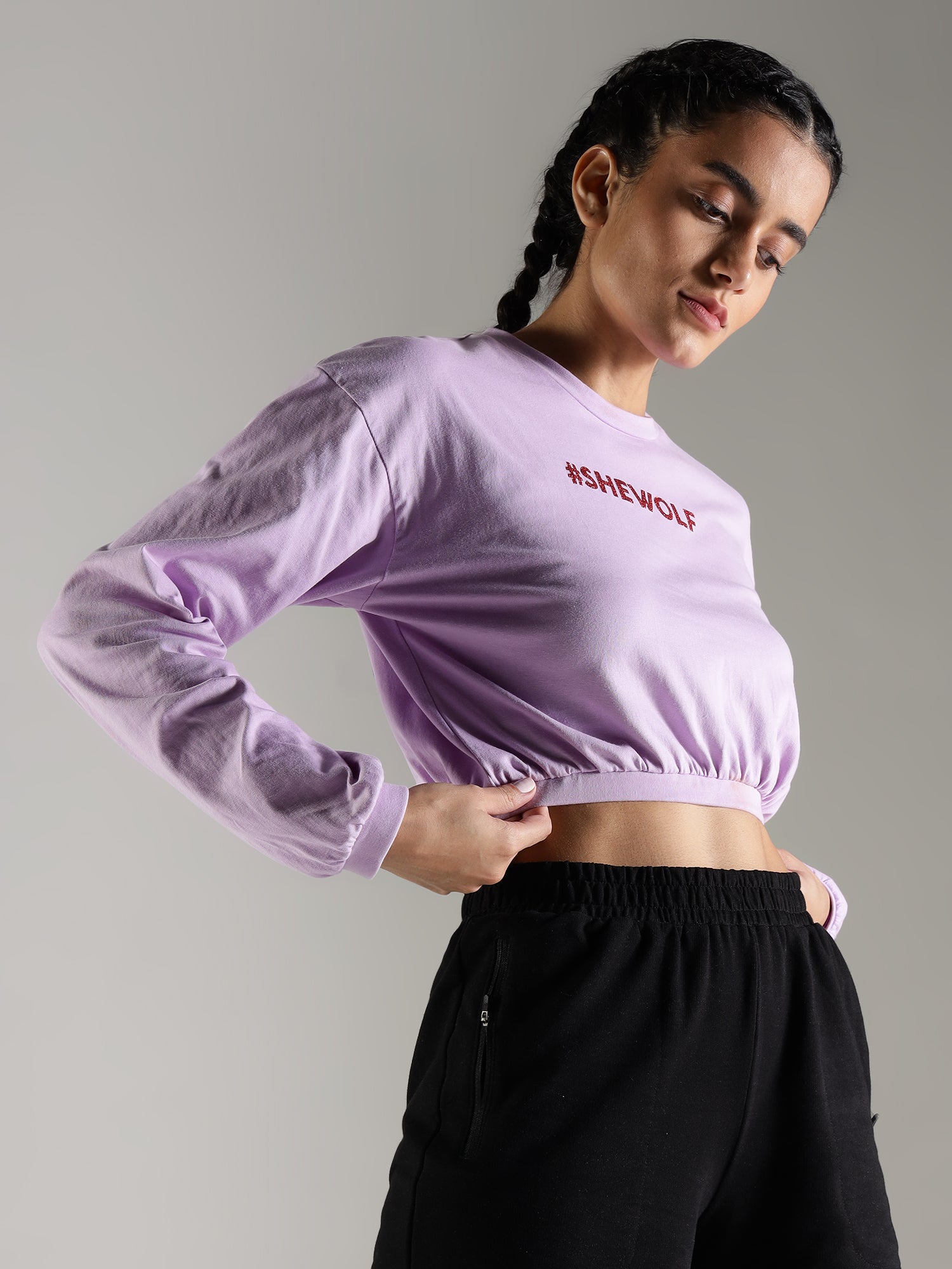 Shewolf Oversized Top - Lavender