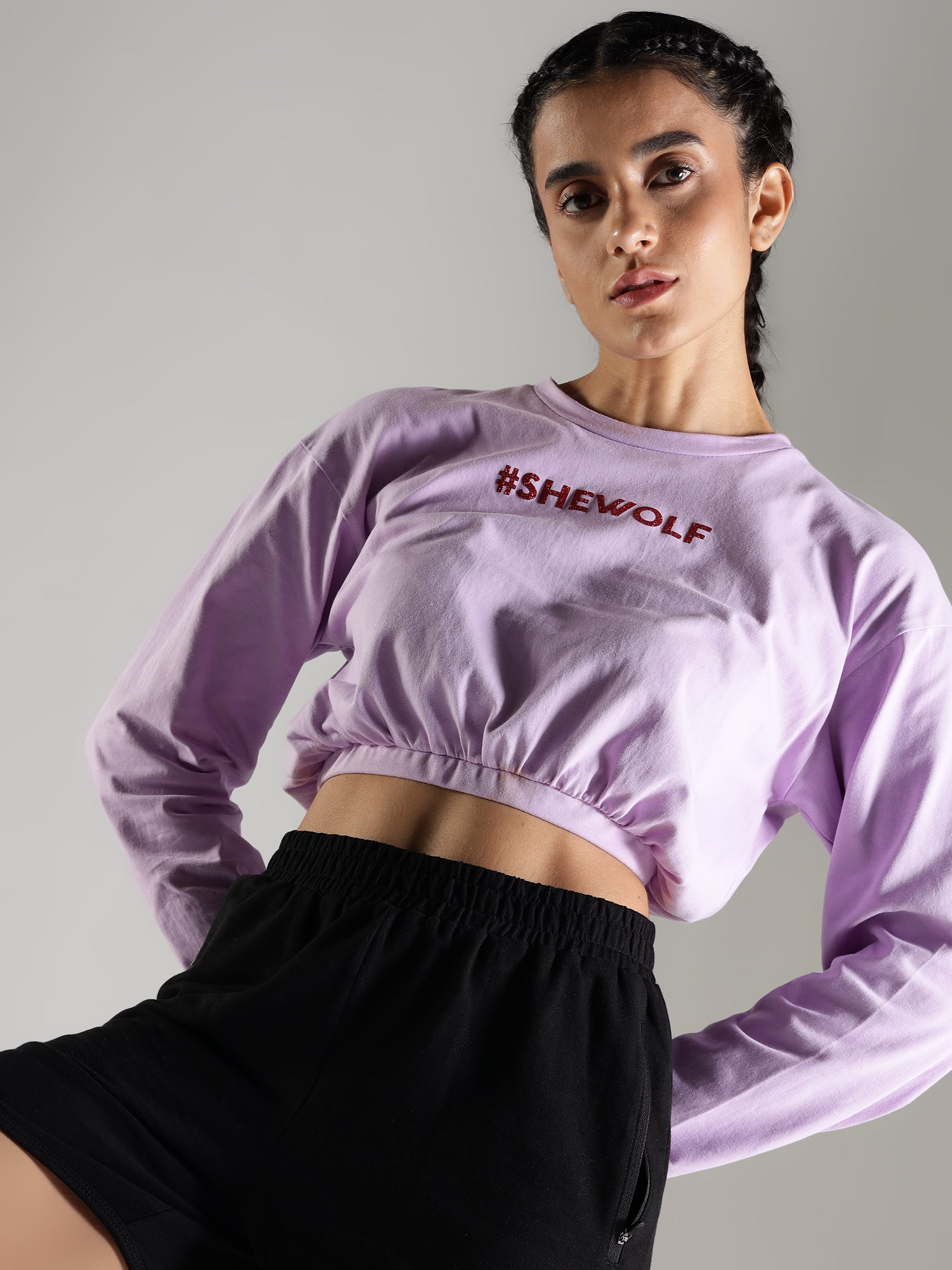 Shewolf Oversized Top - Lavender