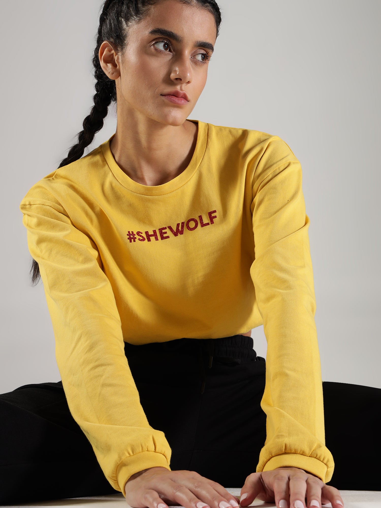 Shewolf Oversized Top - Yellow