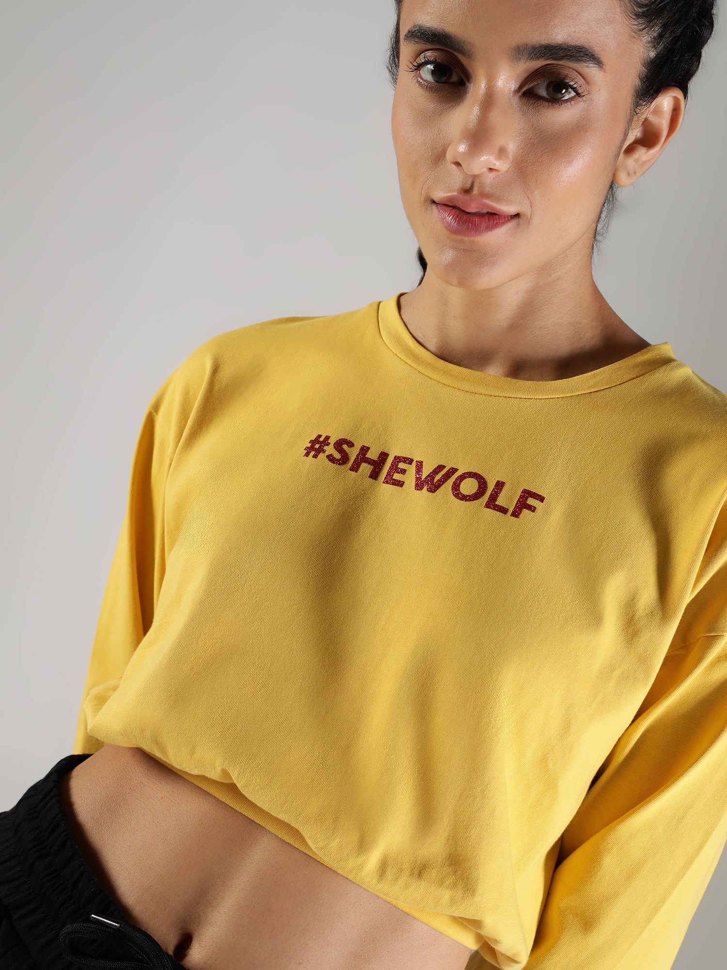 Shewolf Oversized Top - Yellow