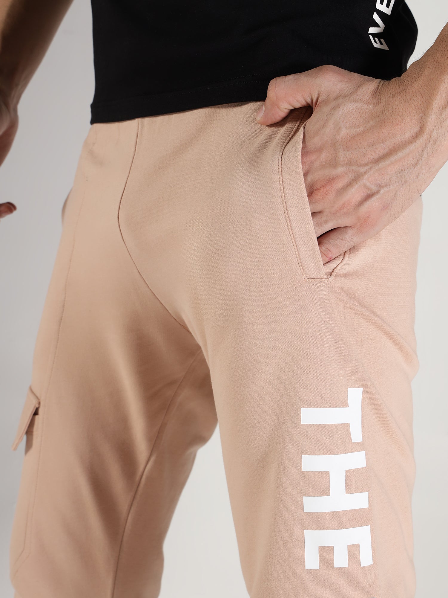 Cotton Terry Men's Joggers - Peach