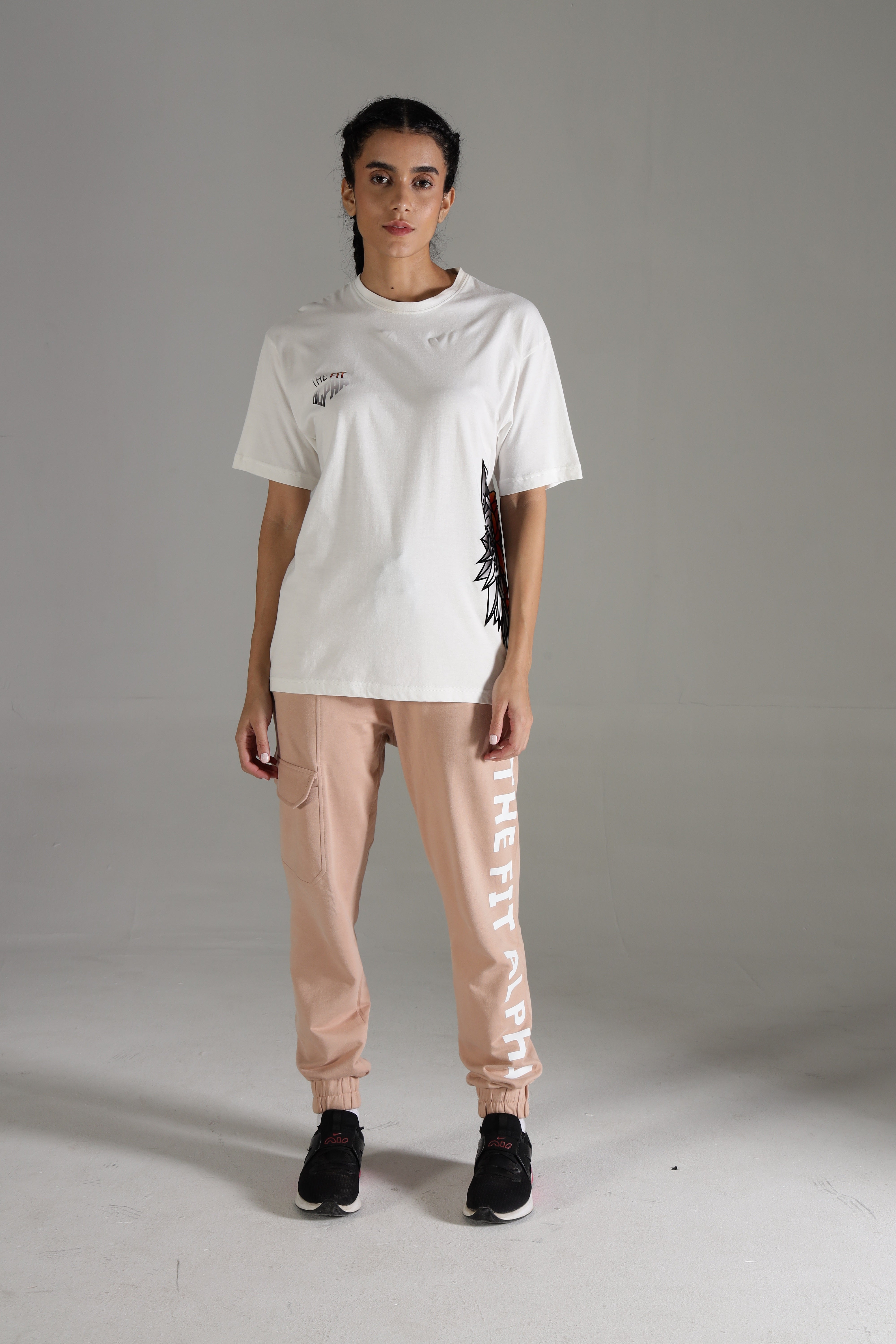 Cotton Terry Unisex Joggers - Peach