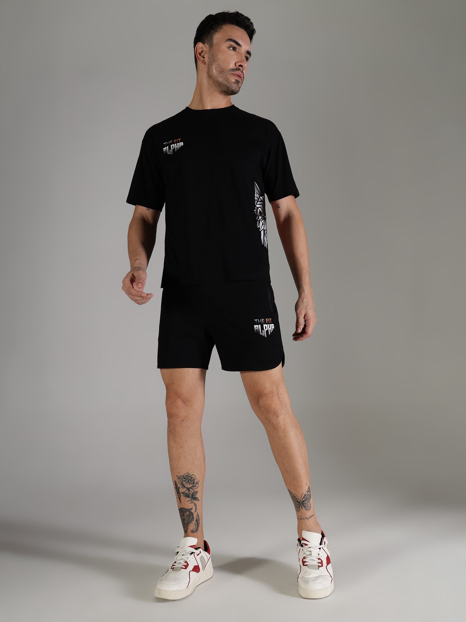 Cotton Terry Men's Shorts - Black