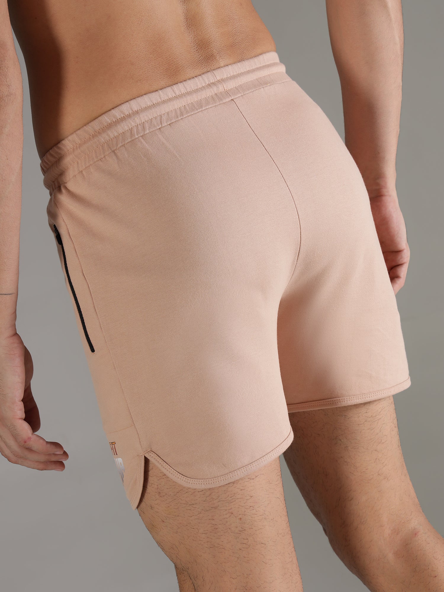 Cotton Terry Men's Shorts - Peach