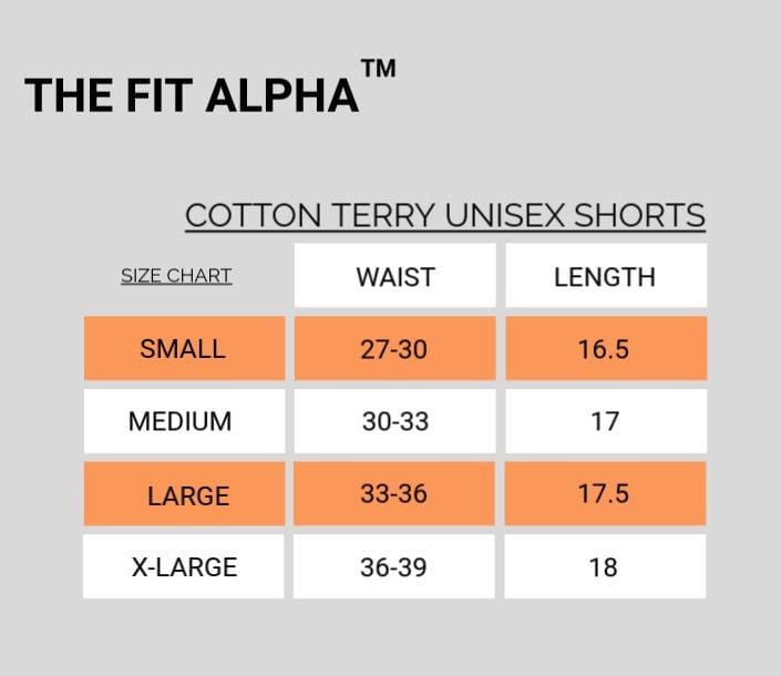 Cotton Terry Unisex Shorts - Black